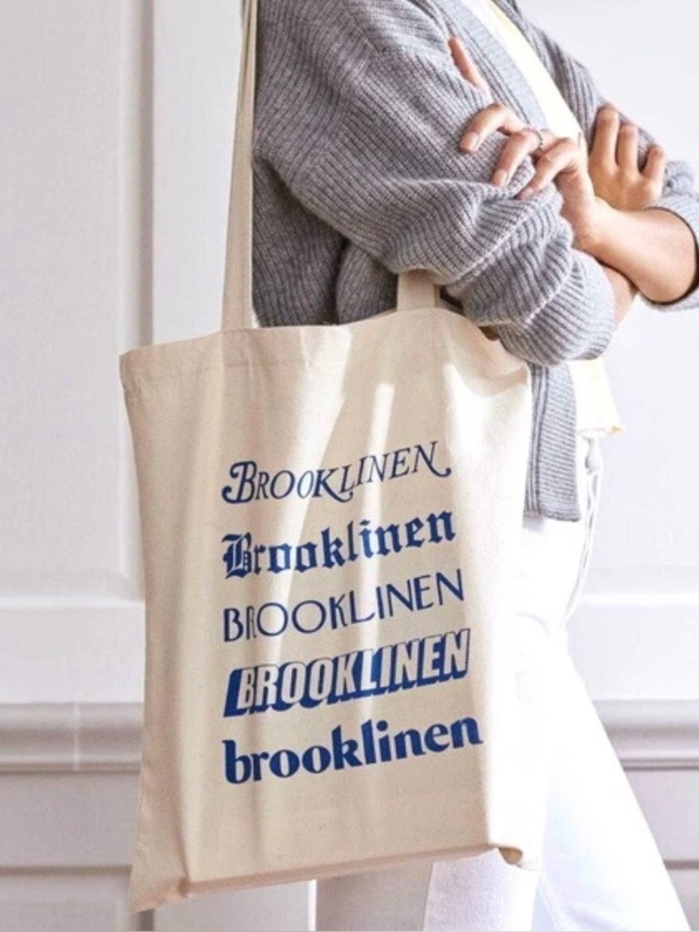 Brooklinen canvas logo tote bag